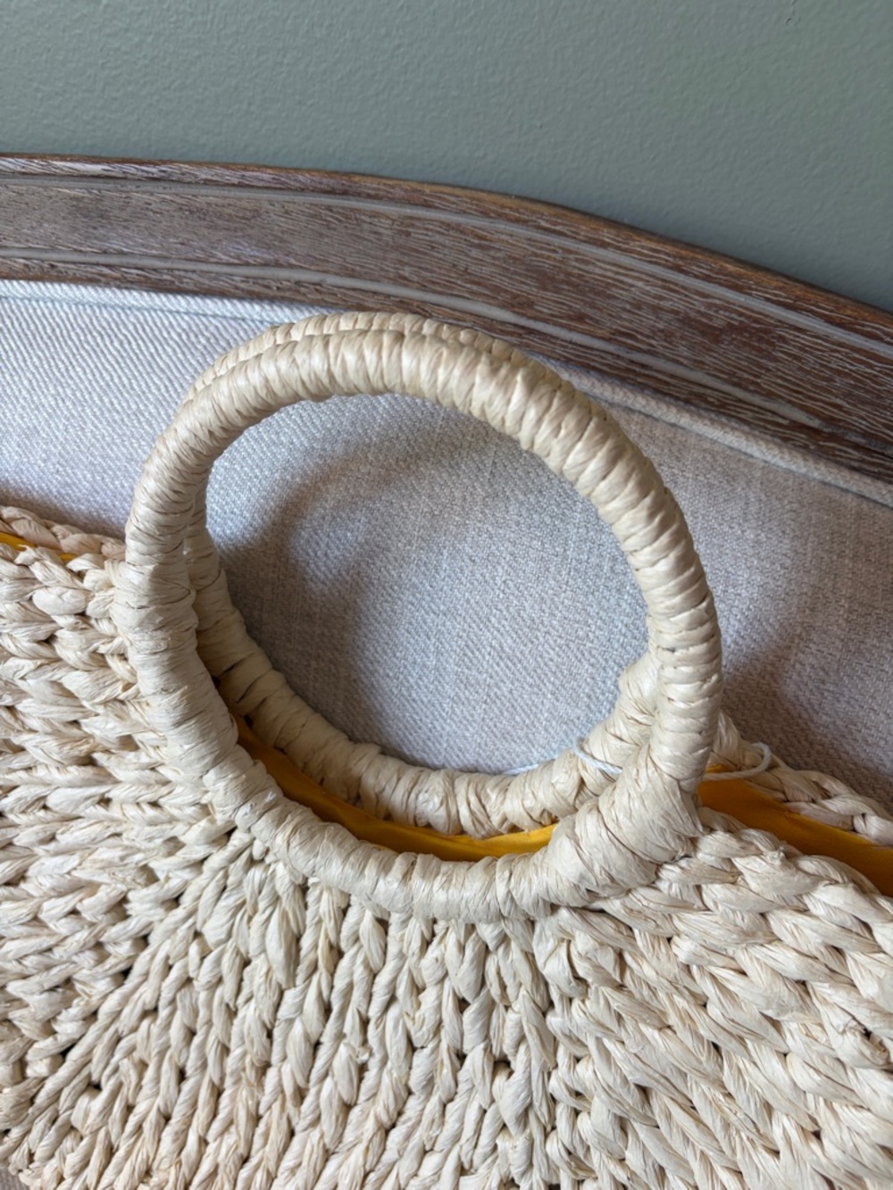 L'occitane En Provence Handmade Natural Paper Straw Tote Bag New with Tags - Picture 4 of 9